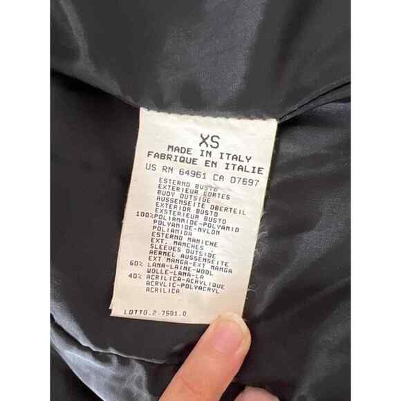 SISLEY Black Lined Jacket Made in Italy, XS - Picture 8 of 10